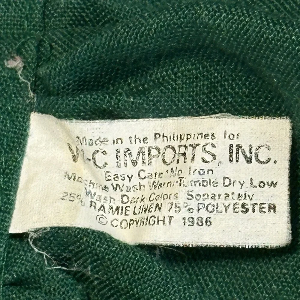 Vintage 1936 Green Half Apron With Holly‎ Red Bows Linen Embroidered Christmas